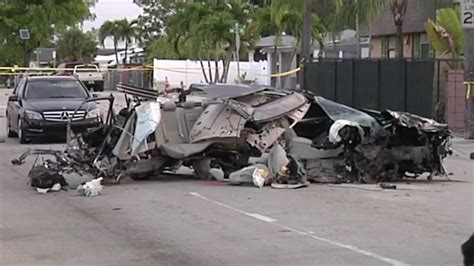 Driver hospitalized after hitting concrete pole in Hallandale Beach; passenger killed